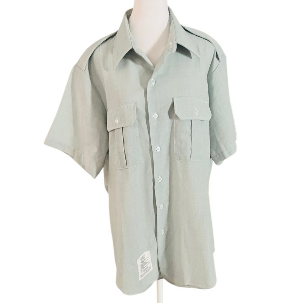 Propper Light Green Tactical Dress Shirt - Short Sleeve size 17.5.
